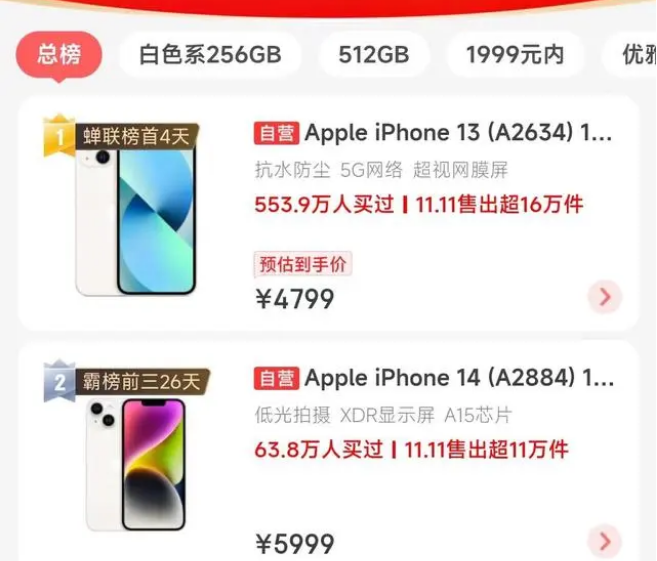 恭城苹果14维修分享iPhone14配置不如同价位的安卓还能大卖 