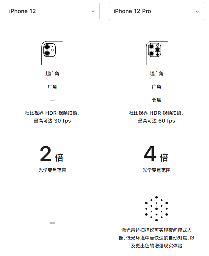 恭城苹果手机维修分享苹果 iPhone 12 与 iPhone 12 Pro 选哪款 